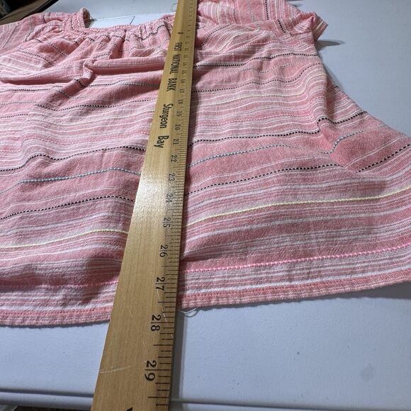 Beach Lunch Lounge Women's Short Sleeve Boho Blouse Top Size 3X 100% Cotton - Picture 9 of 10